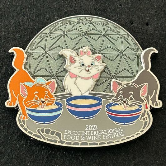 2021 - Marie, Toulouse, and Berlioz - EPCOT - Food and Wine - LE 4,000 - Disney Pin