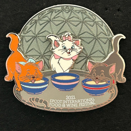 2021 - Marie, Toulouse, and Berlioz - EPCOT - Food and Wine - LE 4,000 - Disney Pin