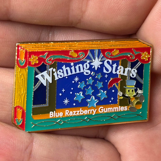 Loungefly - Jiminy Cricket - Blue Raspberry Gummies - Wishing Stars - Disney Pin