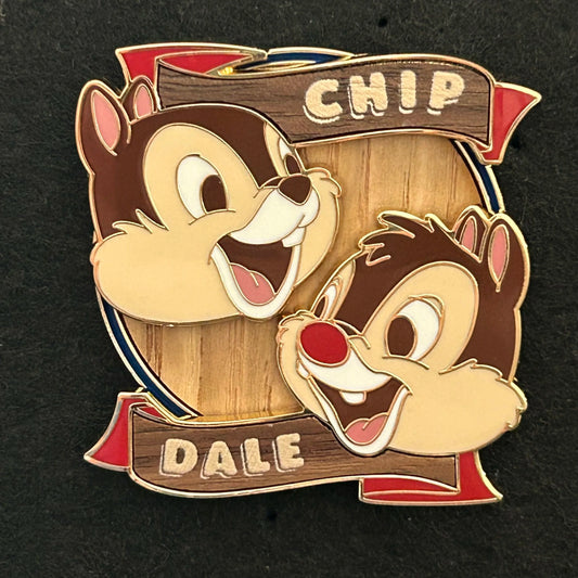 2025 - Chip and Dale - Wooden Style - Disney Pin