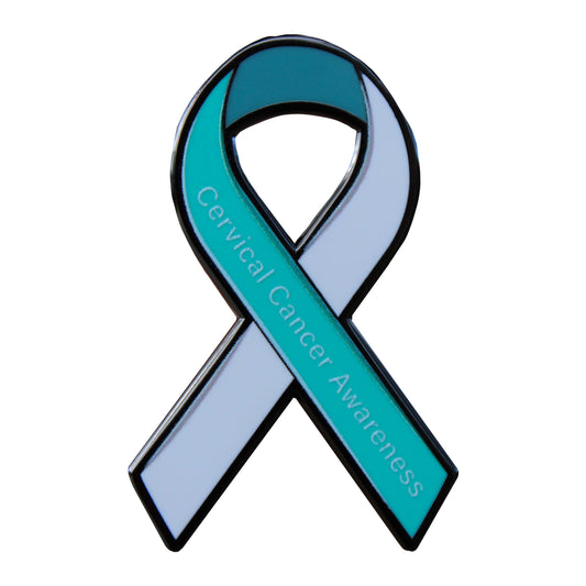 Cervical Cancer Awareness Ribbon Pin With Magnet