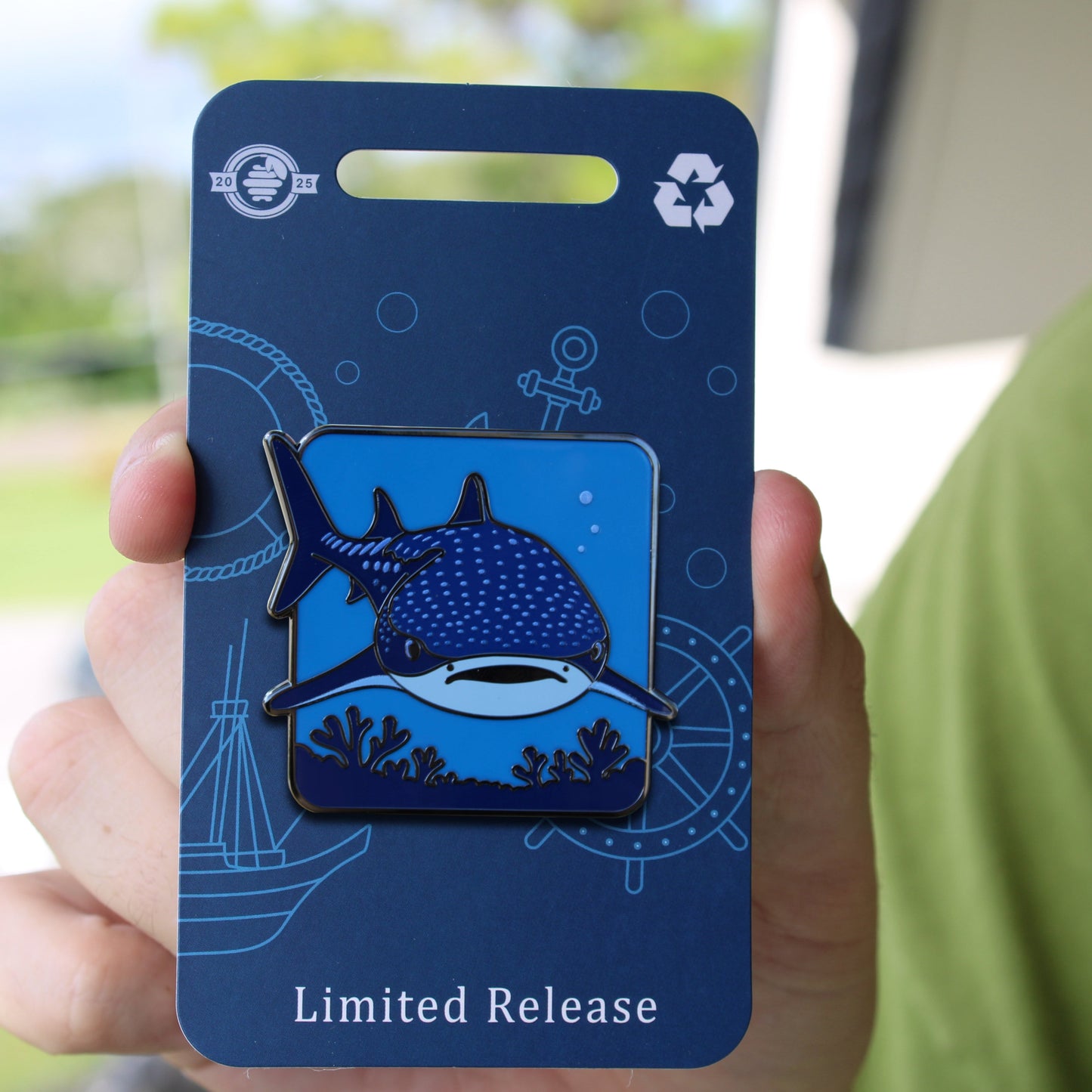 Whale Shark Pin With Magnet - Gliding through Ocean