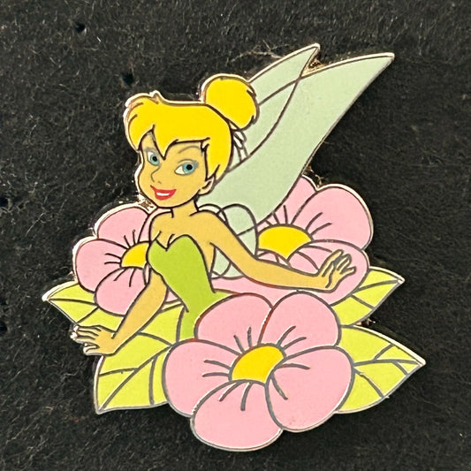 2022 - Tinker Bell - Sitting in Flowers - Disney Pin