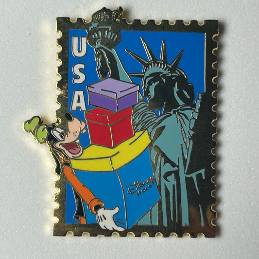 Disney Store - Goofy Shopping - Postage Stamp Series - USA - Disney Pin