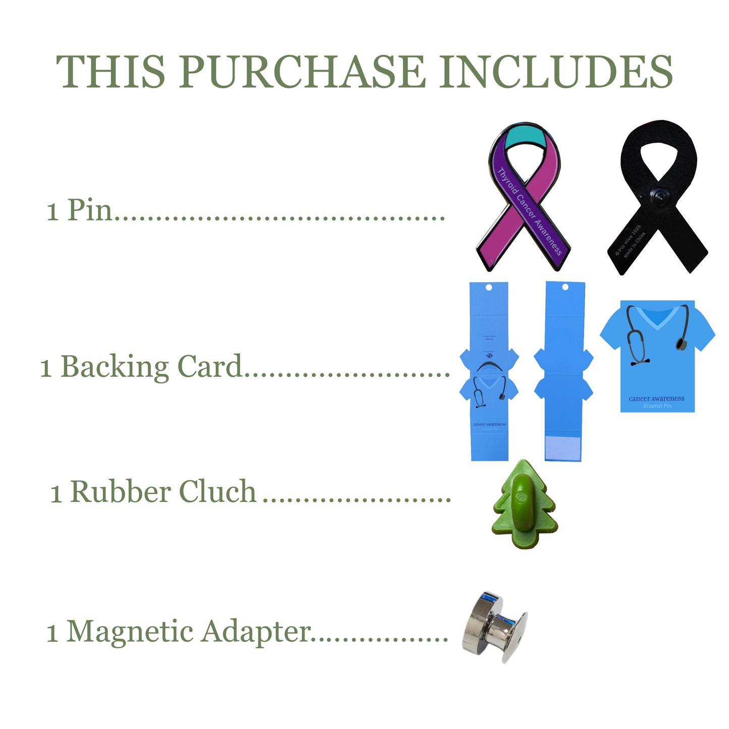 Thyroid Cancer Awareness Ribbon Pin