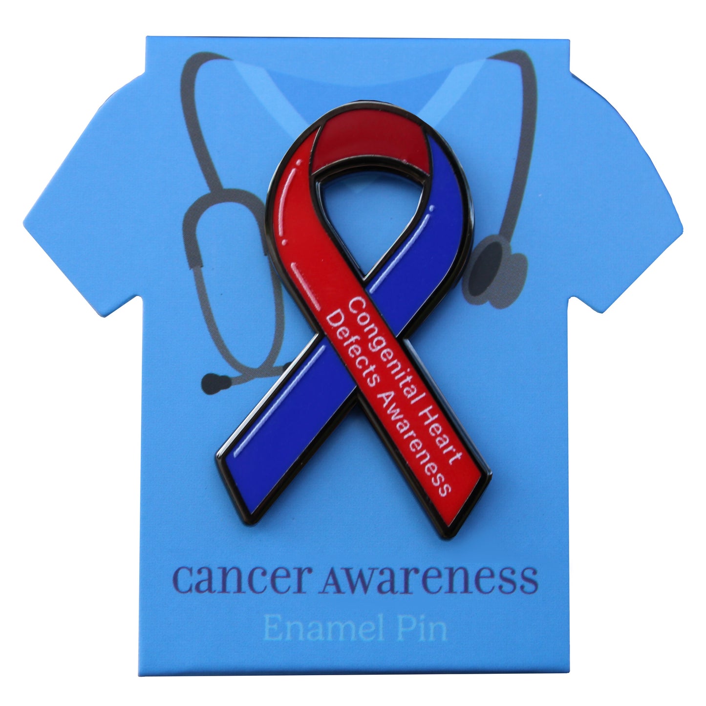 Congenital Heart Defects Awareness Ribbon Pin With Magnet