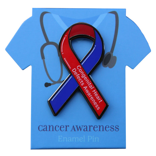 Congenital Heart Defects Awareness Ribbon Pin With Magnet