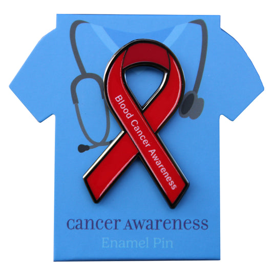 Blood Cancer Awareness Ribbon Pin With Magnet