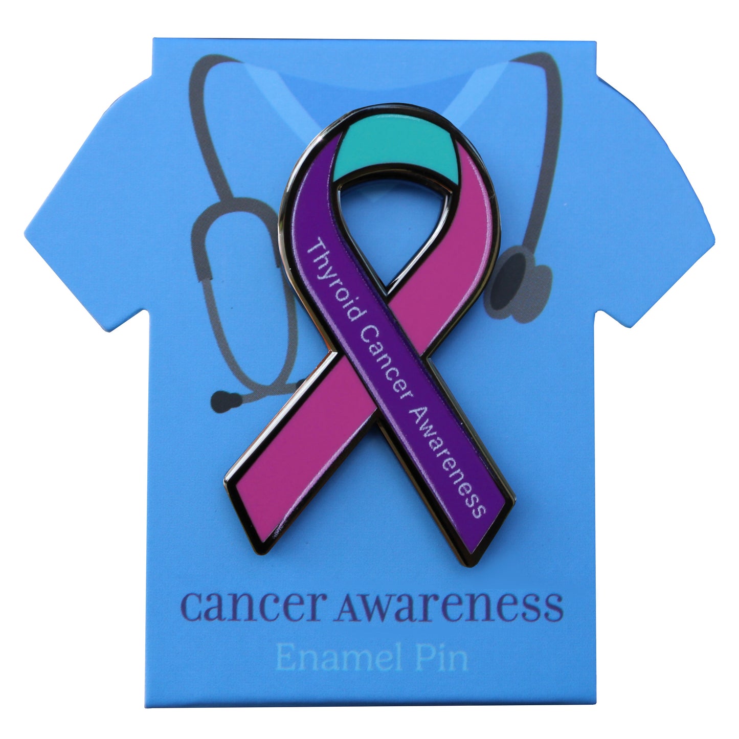 Thyroid Cancer Awareness Ribbon Pin