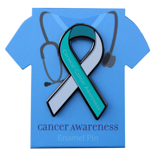 Cervical Cancer Awareness Ribbon Pin With Magnet