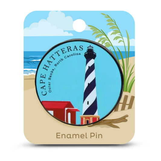 Cape Hatteras Lighthouse Pin With Magnet - Outer Banks, North Carolina