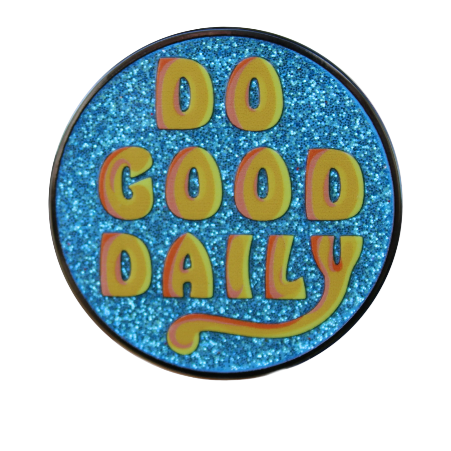 Do Good Daily Lapel Pin - Sky Blue Version With Magnet