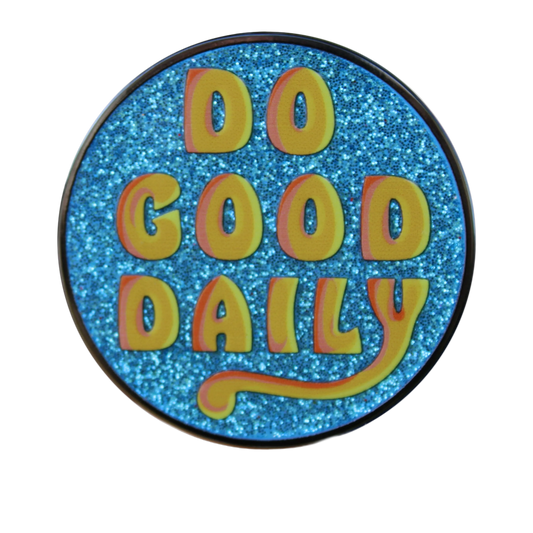 Do Good Daily Pin - Sky Blue Version With Magnet