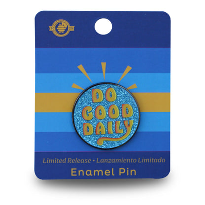 Do Good Daily Pin - Sky Blue Version With Magnet