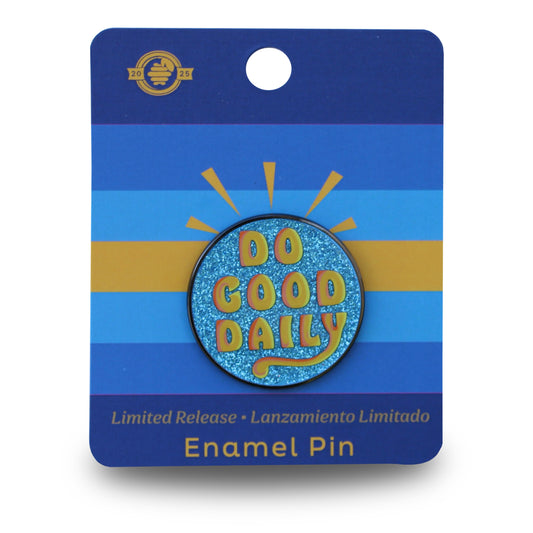 Do Good Daily Pin - Sky Blue Version With Magnet