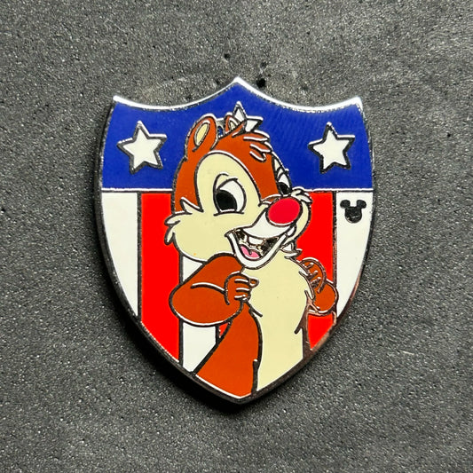 2013 - Dale - American Flag - Badge - Hidden Mickey - Completer - Disney Pin