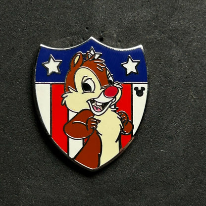 2013 - Dale - American Flag - Badge - Hidden Mickey - Completer - Disney Pin