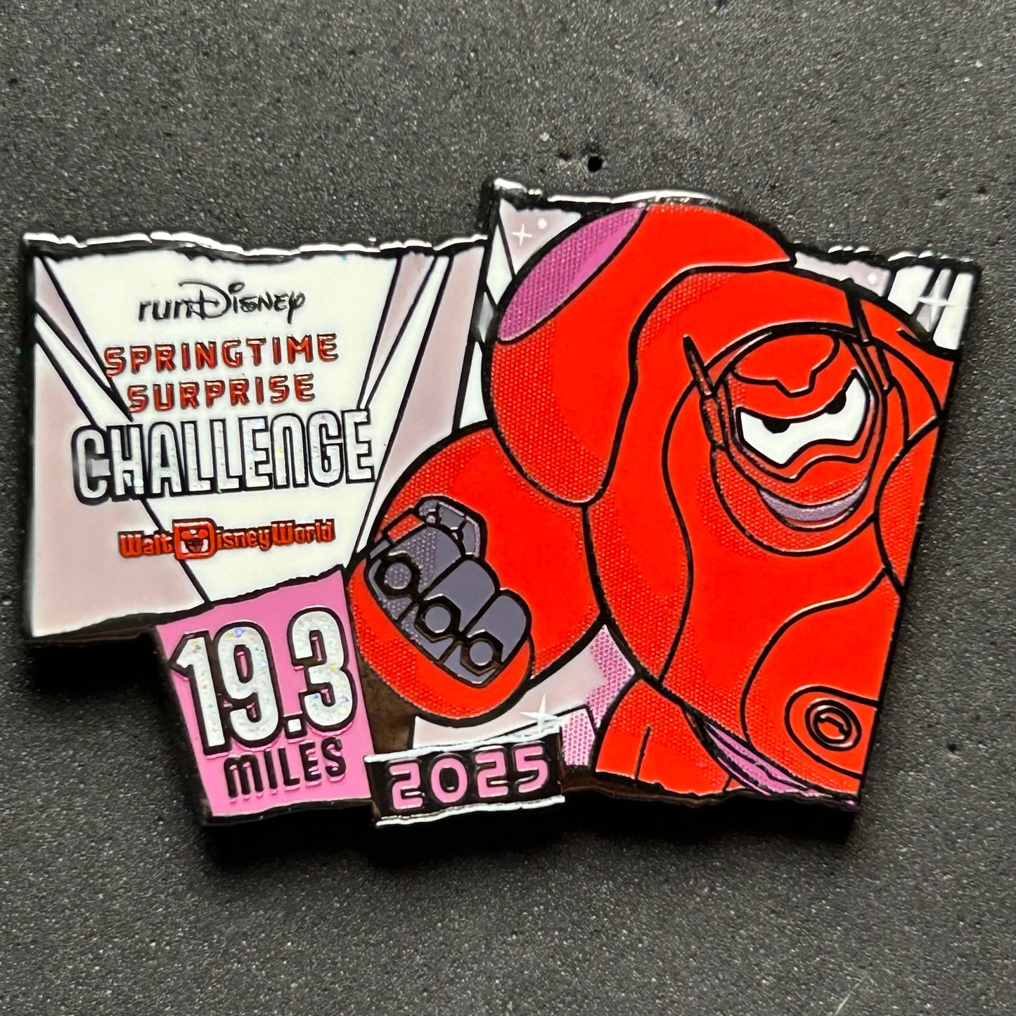 2025 - Baymax - Springtime Surprise - Challenge - 19.3 Miles - RunDisney - Pin