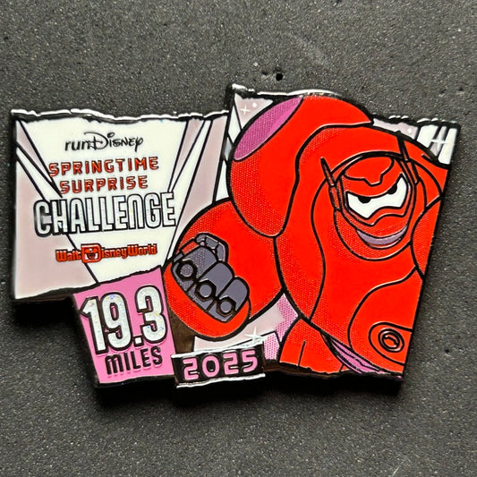 2025 - Baymax - Springtime Surprise - Challenge - 19.3 Miles - RunDisney - Pin