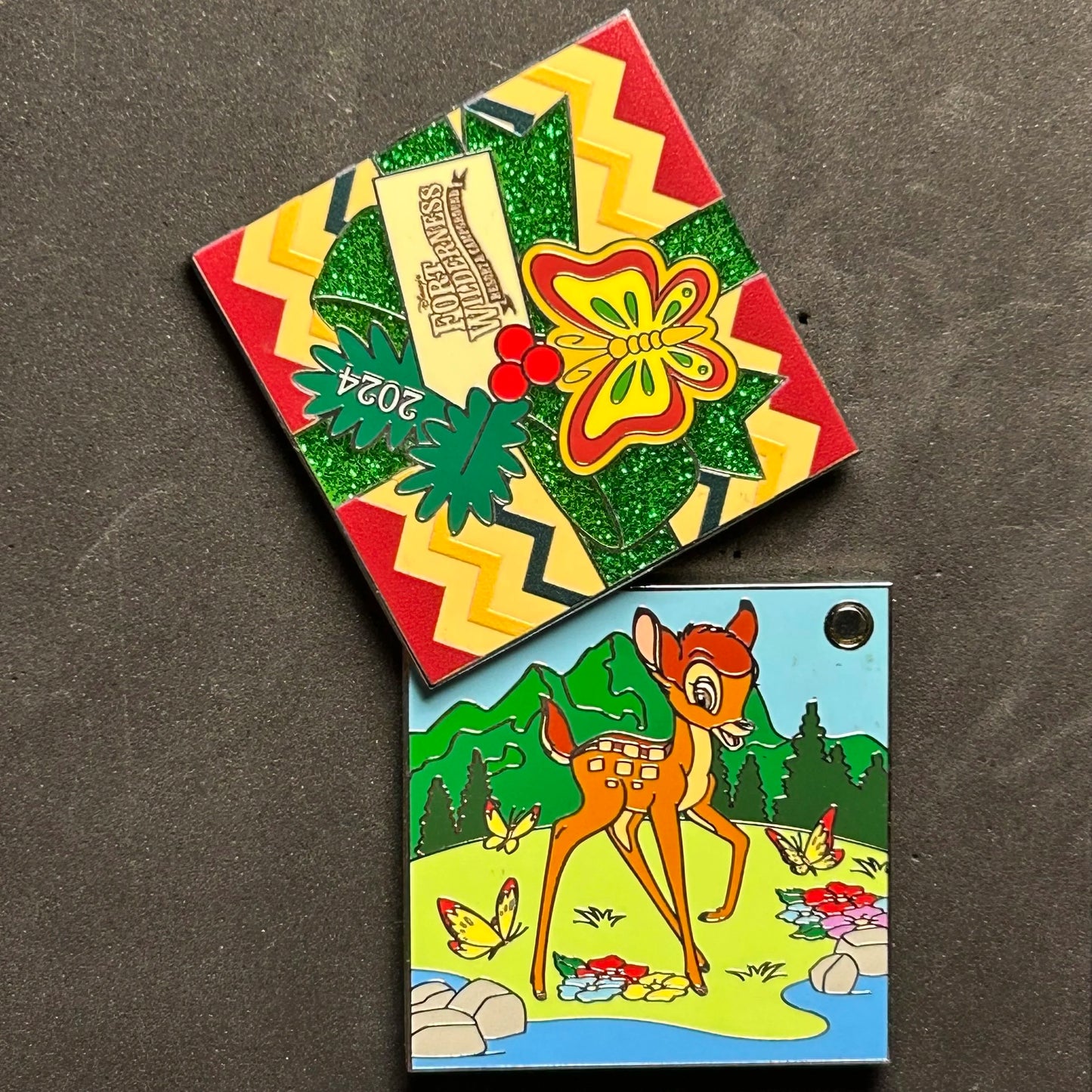 2024 - Bambi - Fort Wilderness - Flip Open - LE 2,000 - Christmas Series - Disney Pin