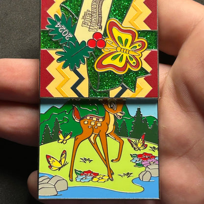 2024 - Bambi - Fort Wilderness - Flip Open - LE 2,000 - Christmas Series - Disney Pin