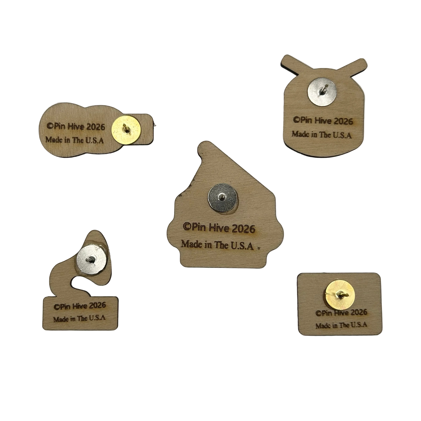 S2 - 2026 - Musical Instruments - Wooden Pin Set of 5 - With Magnets