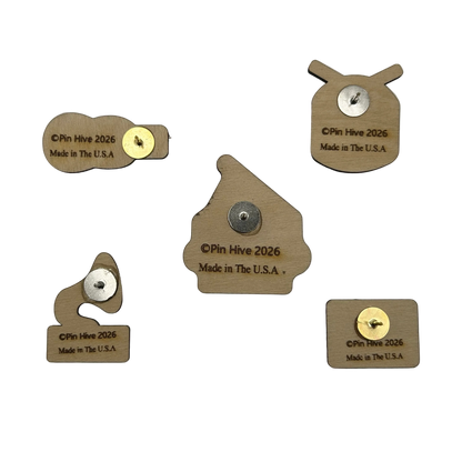 S2 - 2026 - Musical Instruments - Wooden Pin Set of 5 - With Magnets