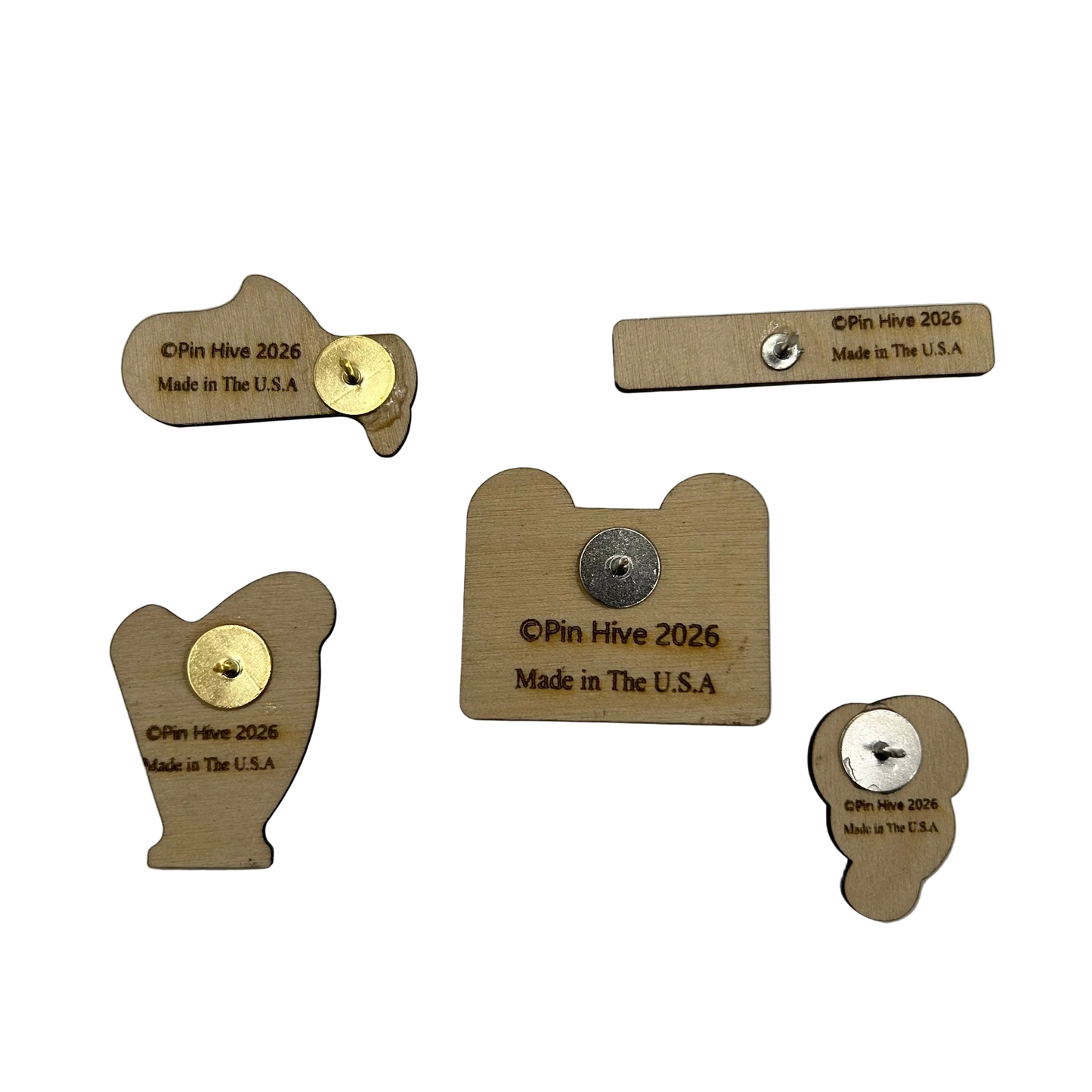 S1 - 2026 - Musical Instruments - Wooden Pin Set of 5 - With Magnets