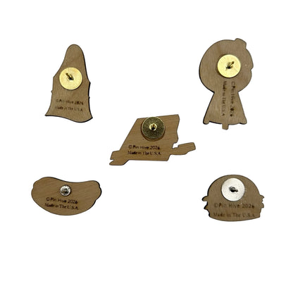 2026 - BBQ Picnic - Wooden Pin Set of 5 - With Magnets