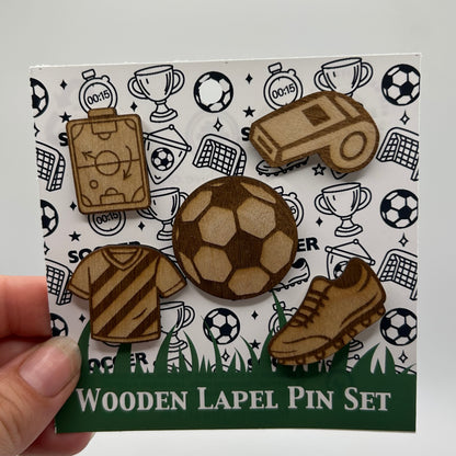 2026 - Soccer/ Futebol - Wooden Pin Set of 5 - With Magnets