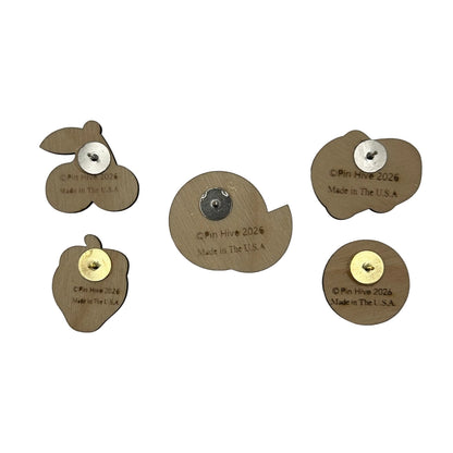 S1 - 2026 - Classic Fruits - Wooden Pin Set of 5 - With Magnets