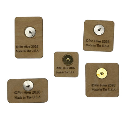 S1 - 2026 - Road Signs - Wooden Pin Set of 5 - With Magnets