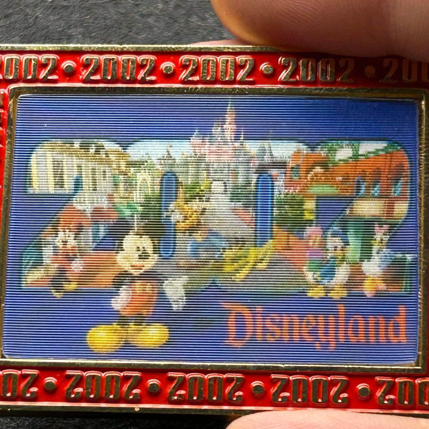 2002 - Mickey, Minnie, Donald, Daisy, Goofy, and Pluto - DLR - LE 2002 - Lenticular - Disney Pin