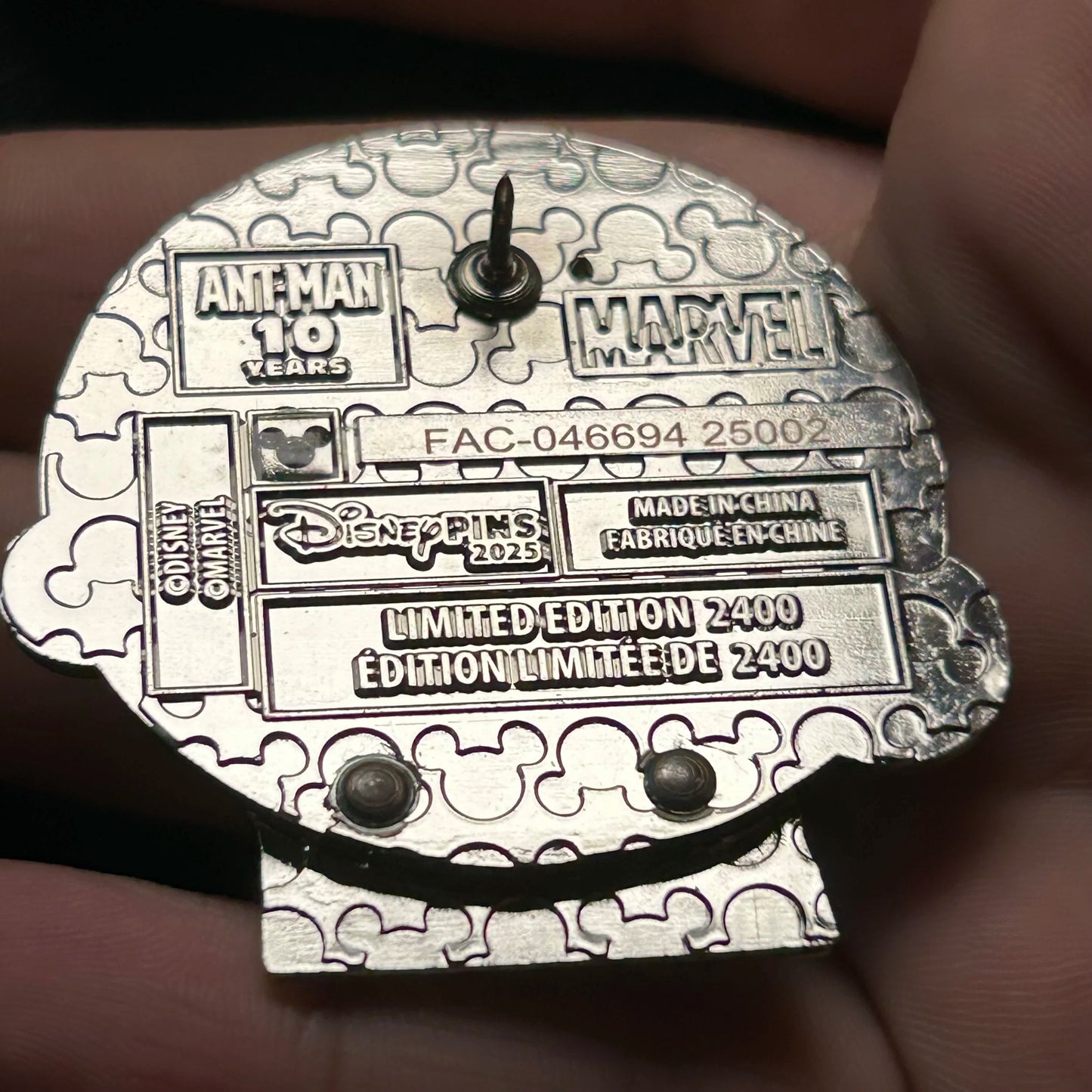 2025 - LE 2,400 - Antman 10 Year Anniversary - Marvel - Disney Pin