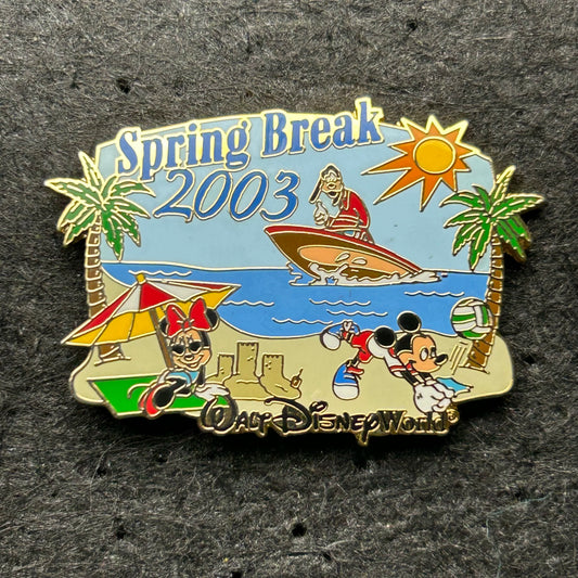 2003 - Mickey, Minnie, & Goofy - Spring Break - At The Beach - LE 3,000 - Disney Pin