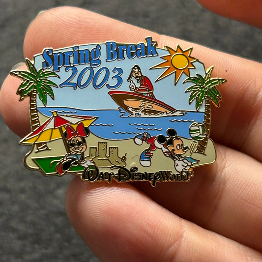 2003 - Mickey, Minnie, & Goofy - Spring Break - At The Beach - LE 3,000 - Disney Pin