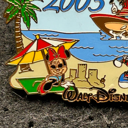 2003 - Mickey, Minnie, & Goofy - Spring Break - At The Beach - LE 3,000 - Disney Pin