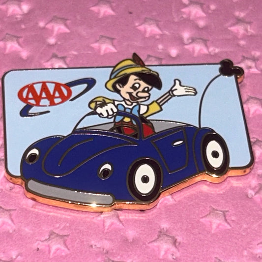 Pinocchio - Driving Car - AAA - LE - Disney Pin