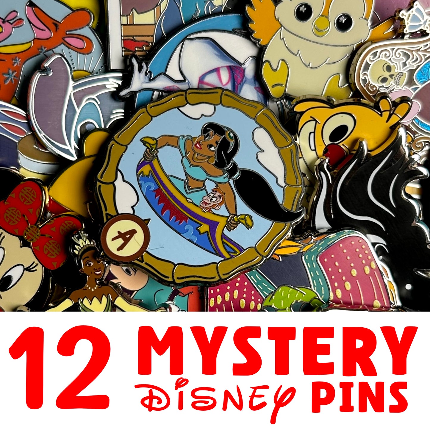 Bulk Disney Pin Lot (12 Pins)