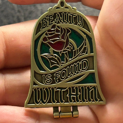 2016 - Stained Glass Mirror -  Hinge - Beauty And The Beast - Disney Pin
