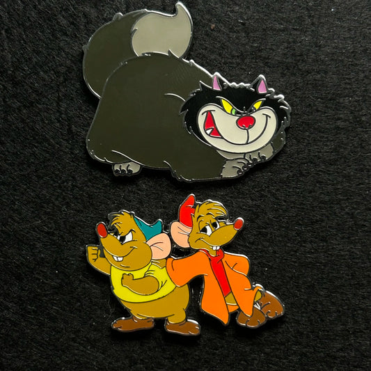 FULL SET - 2025 - 2 Pins - Jaq and Gus Gus and Lucifer - Disney Pin