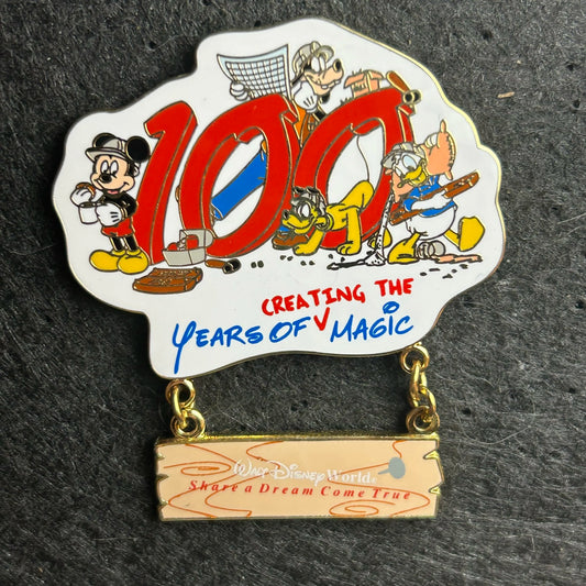 2002 - Mickey, Goofy, Donald and Pluto - 100 Years of Creating the Magic - Disney Pin