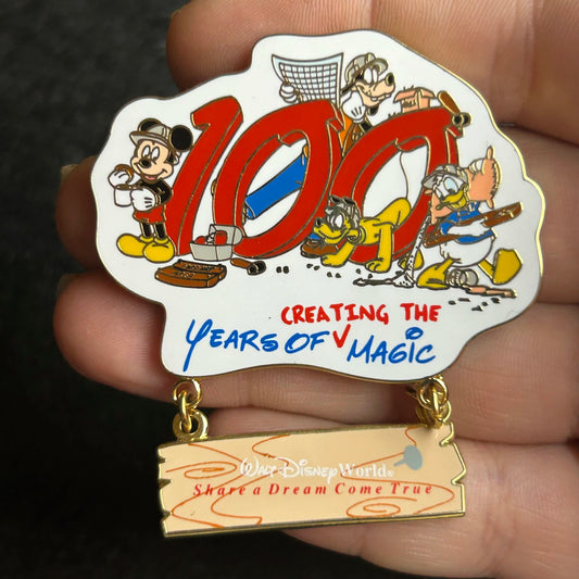 2002 - Mickey, Goofy, Donald and Pluto - 100 Years of Creating the Magic - Disney Pin