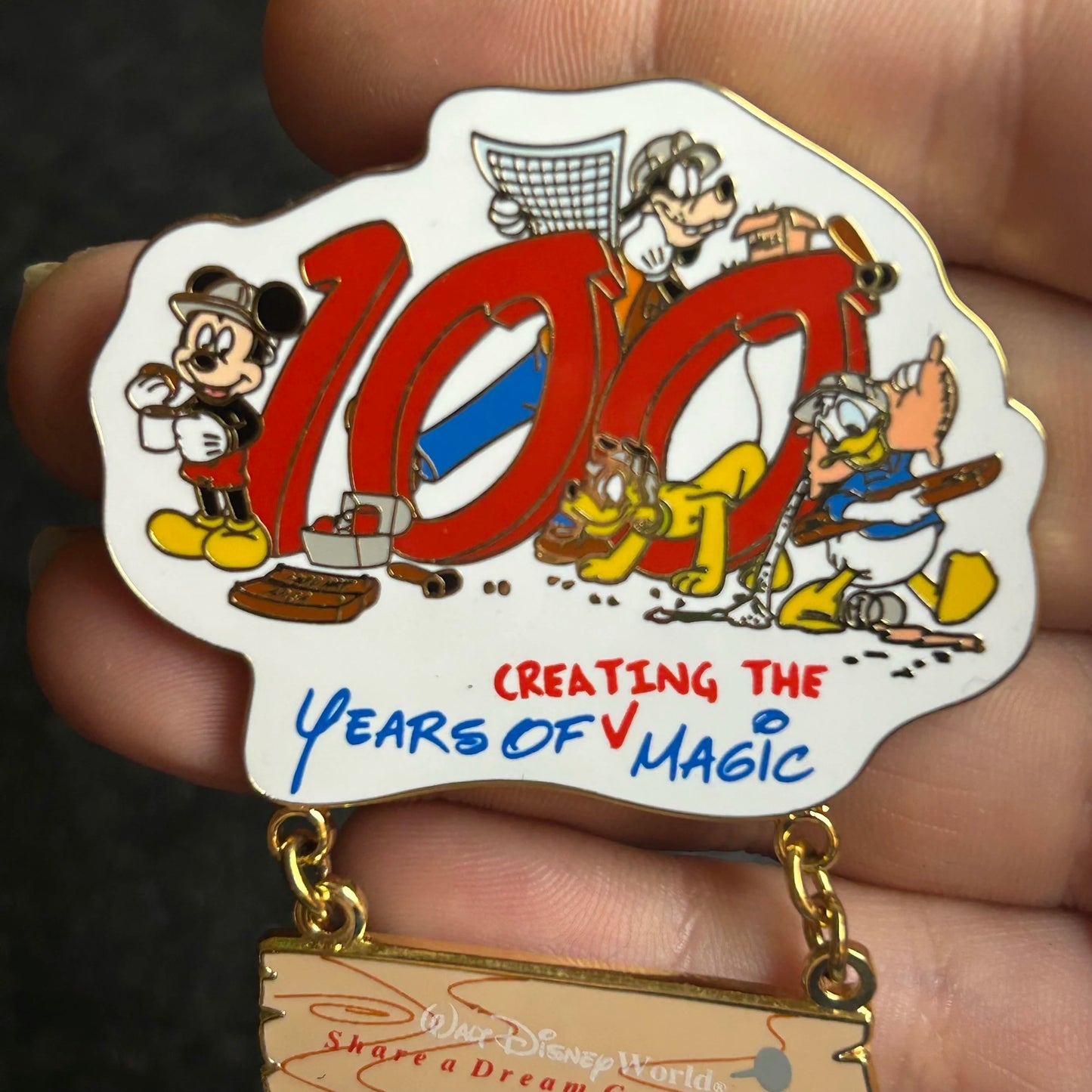 2002 - Mickey, Goofy, Donald and Pluto - 100 Years of Creating the Magic - Disney Pin