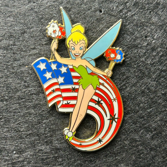 2003 - Tinker Bell - Peter Pan - USA - Flag and Sparklers - Disney Pin
