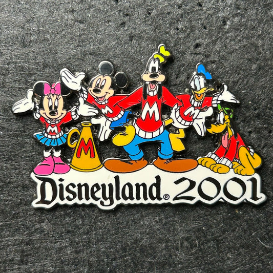 2001 - Mickey, Minnie, Goofy, Donald, and Pluto - Cheering - DLR - LE 3,600 - Disney Pin