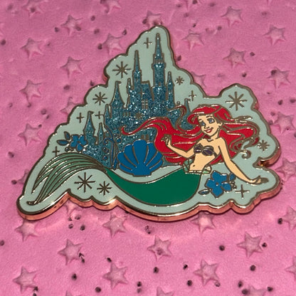 2018 - Ariel - Little Mermaid - Glitter Sparkle Castle - Disney Pin
