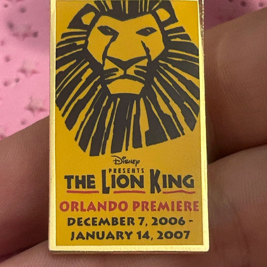 2006 - Lion King - Orlando Premiere - Playbill - Pin