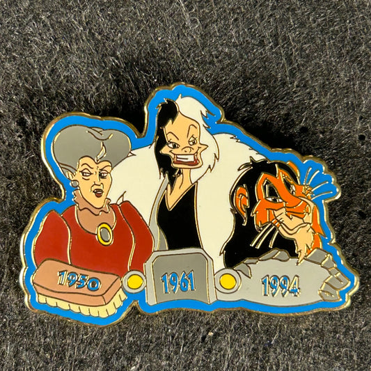 2003 - Lady Tremaine, Cruella De Vil - Scar - LE 2,000 - Disney Pin