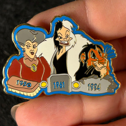 2003 - Lady Tremaine, Cruella De Vil - Scar - LE 2,000 - Disney Pin